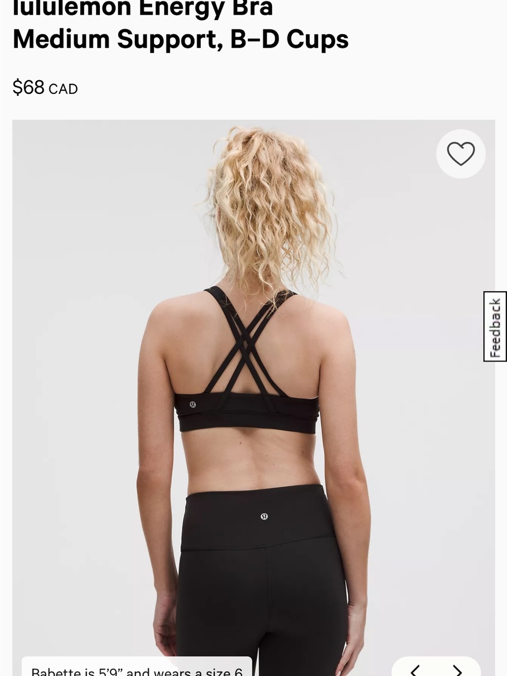 EUC Lululemon Energy bra - Picture 6 of 6
